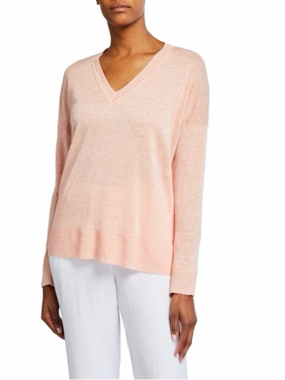 Eileen Fisher Soft Peach Knit Sweater